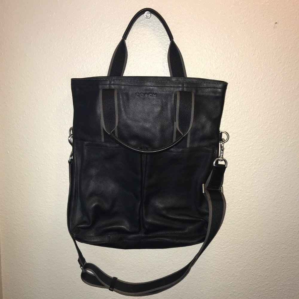 COPY - Coach Men’s Heritage Foldover Black Tote
